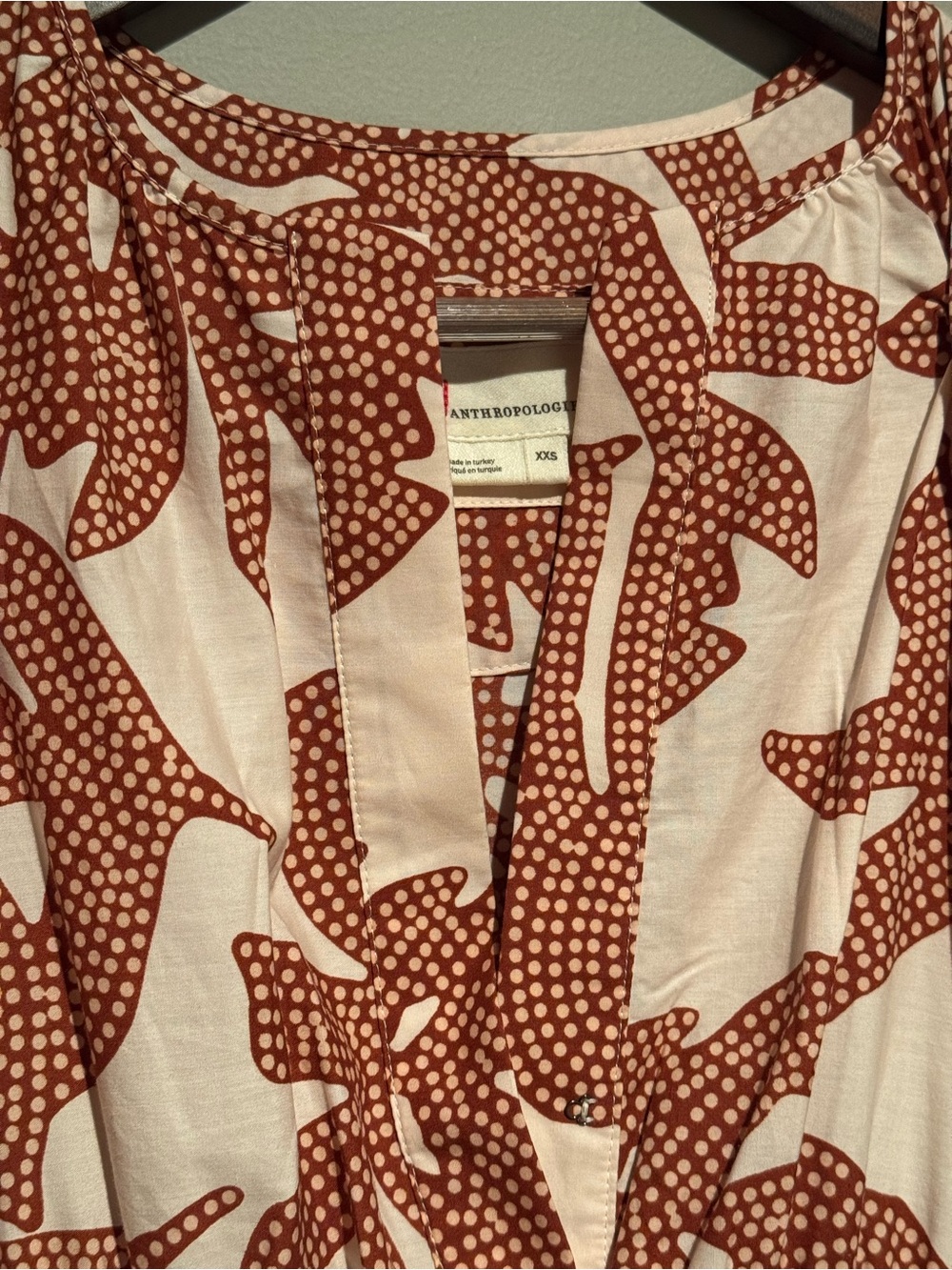 Anthropologie Somerset Maxi in Neutral Dotted Floral Cotton Tiered Dress XXS - Picture 7 of 14